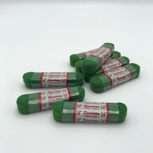 Vintage 1970s Green Shoe Laces 70s NOS Tennis Shoes Laces 8 Pairs