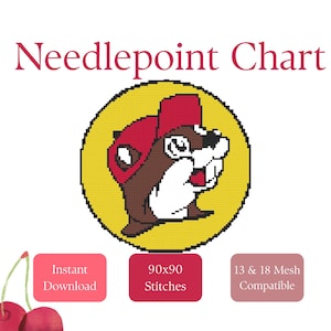 Grille de broderie, station-service Castor, modèle de téléchargement instantané PDF numérique pour débutant