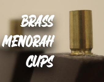 Screwable Menorah cups fits standard colored Hanukkah candles