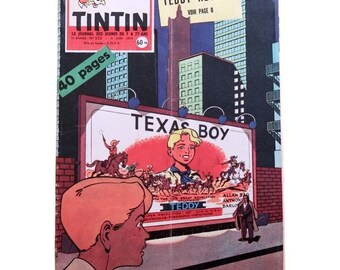 Revista Tintín n.º 555, junio de 1959, revista de cómics francesa, época de Hergé.