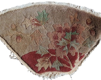 Handgefertigter Antiker Chinesischer Art Deco Wollteppich, 1920er Jahre Floral Matte (3x5 Meter)