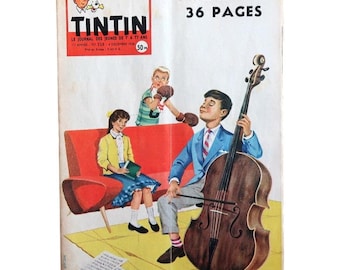 Vintage Le Journal de Tintin Comic Magazine – December 1958, Hergé