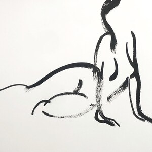 Ink Gesture Zeichnung 18 original Figur Geste Zeichnung/ Malerei 20 "x 14" Chance Lee