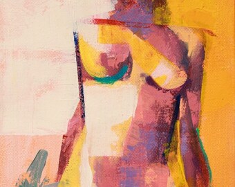Leah" Original acrylic painting on canvas 9" x 12"