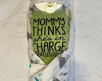 Mommy Thinks She’s In Charge #Delusional Themed Diaper Cake Baby