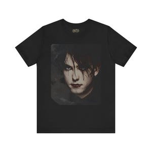 The Cure Robert Smith Graphic Tee, Gothic Moon Lyric Design, Alternative Music Shirt
