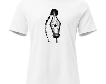 Residual Ink T-Shirt | Abstract Minimalist Design | Fluid Line Art Graphic