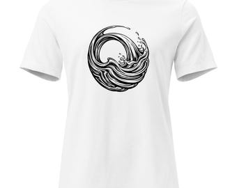 Water Splash T-Shirt | Minimalist Liquid Motion | Modern Abstract Graphic