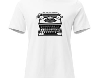 Vintage Typewriter T-Shirt | Minimalist Writer Design | Classic Literary Graphic