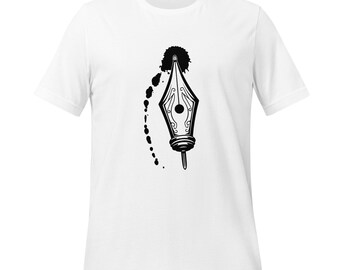 Residual Ink T-Shirt | Abstract Minimalist Design | Fluid Line Art Graphic