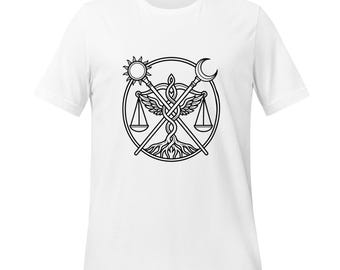 Zen Balance T-Shirt | Minimalist Line Art | Mindfulness Symbol Graphic