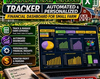 Farm Expense Tracker | Automated & Personalized Financial Dashboard For Small Farm