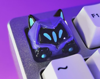 valorant Omen keycap with kitty ears,  Custom Keycap, Artisan Keycap, Birthday gift