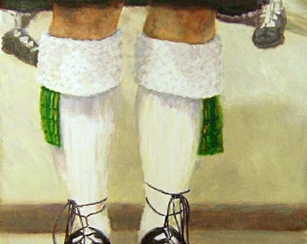 Bagpiper Legs in Kilt Hose - Fine Art Card