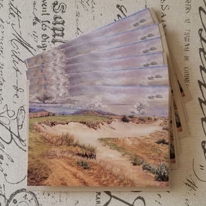 Golf topo y tarjeta de felicitación púrpura, decoración de la pared housewarming regalo, paisaje arte impresión, regalo de cumpleaños golfista, regalo para él, trampa de arena