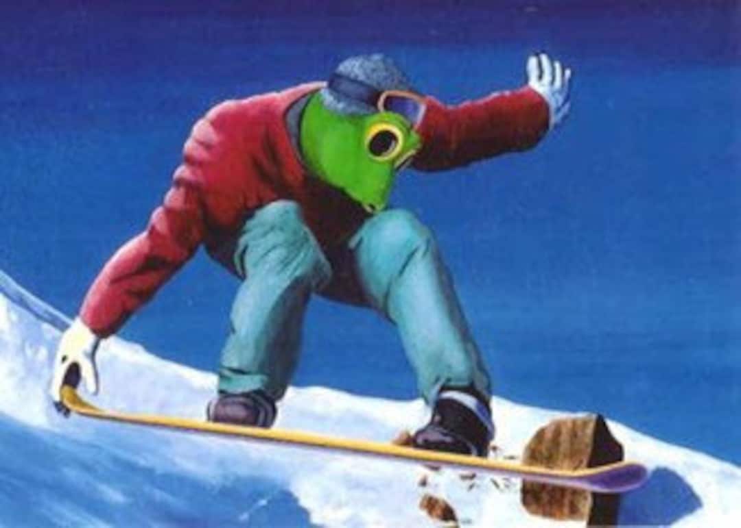 Snowboard, White Elephant Gifts, Funny Coworker Gift, Poster, Kids