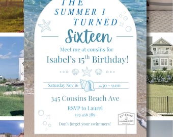 The Summer I Turned Pretty Birthday Invite – Digital Download