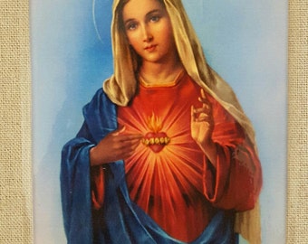 virgin mary art etsy