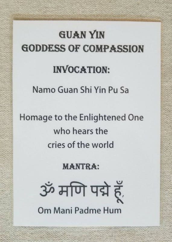 Kwan Yin Healing Mantras