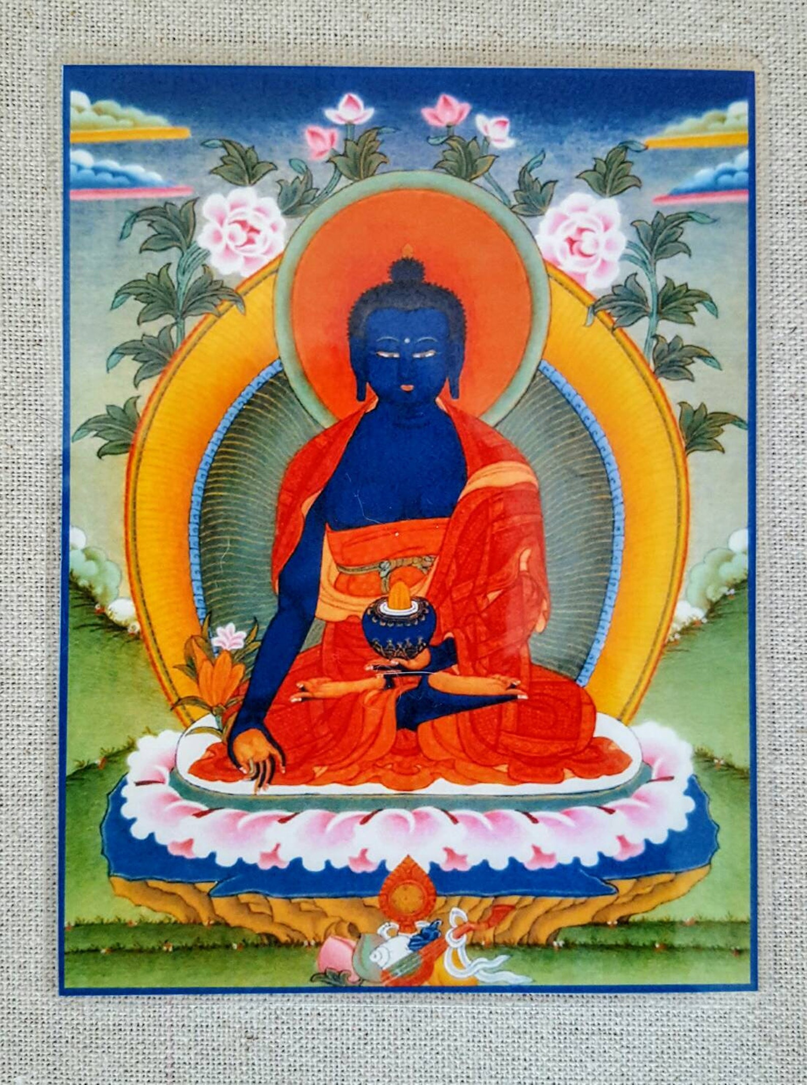 Medicine Buddha Medicine Buddha card meditation card altar Etsy