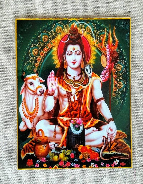 Shiva card, Lord Shiva, Hindu God, yoga, meditation card, Mahadeva card, mantra card, yantra card, altar card, prayer card, laminated card Shiva card, Lord Shiva, Hindu God, yoga, meditation card, Mahadeva card, mantra card, yantra card, altar card, prayer card, laminated card