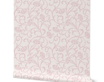 Vintage Antique Floral Removable Wallpaper, 19th Century Style