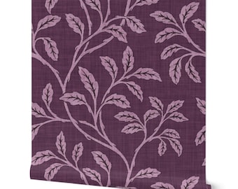 Moody Botanical Wallpaper, Vintage wall mural, Dark Botanical Peel and Stick