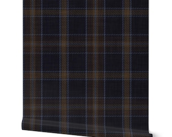 Moody Farmhouse Plaid Wallpaper, Log cabin wall decor, Cabin Core Removable Peel and Stick