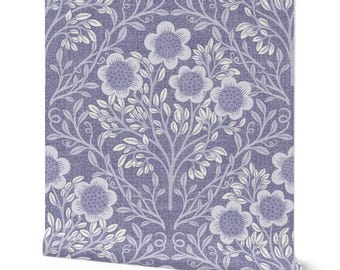 William Morris-Inspired Vintage Floral Wallpaper, Farmhouse Wall Decor, Removable Wallpaper