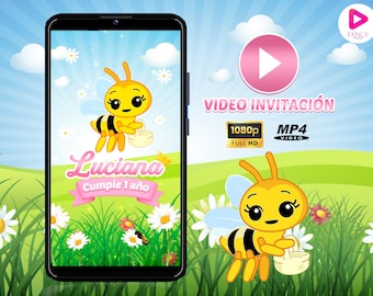 Plim Plim the Bee Video Invitation: Plim Plim the Bee Birthday Video Invitation (Personalized Video and Digital Delivery)