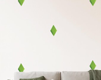 Green Diamond Wall Decal Pattern z5378