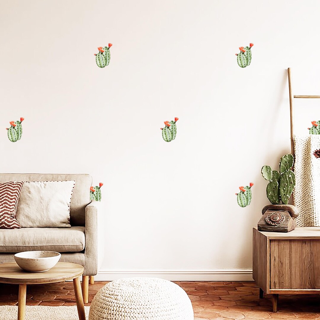 Cactus Wall Decal Set Rustic Desert Removable Pattern Z5355 - Etsy