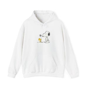 Cute Snoopy & Woodstock Hoodie | Soft, Warm, and Cozy Cotton-Poly Blend Pullover | Gildan 18500 Hoodie | Variety of Colors image 2