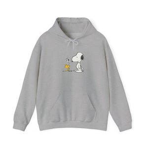 Cute Snoopy & Woodstock Hoodie | Soft, Warm, and Cozy Cotton-Poly Blend Pullover | Gildan 18500 Hoodie | Variety of Colors image 5