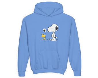 Snoopy and Woodstock Hoodie | Youth Hooded Sweatshirt