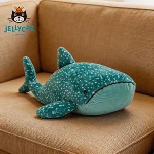 ジェリーキャット ゴッドフリー ジンベイザメ ぬいぐるみ 40cm - 2025年発売、タグとダストバッグ付き、超ソフトなおもちゃ