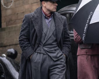 Barry Keoghan Peaky Blinders-jas | The Immortal Man 2026 wollen bovenkleding |  Lange jas in jaren 1920-stijl