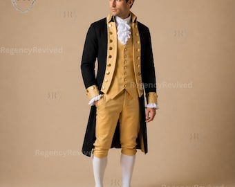 Revolutionary War Officer Coat | 18th Century Military Uniform | Regency Tailcoat | Historical Reenactment Costume