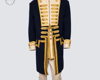 Commodore Norrington-uniform | Piraten van de Caraïben-kostuum | Britse marinejas | Historisch militair jack