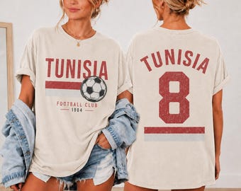 Tunisia Football Shirt, Retro Tunisia Soccer Jersey Tee, Vintage Tunisia Football Club 1904 T-Shirt, Gift for Soccer Fan, Unisex Sporty Top