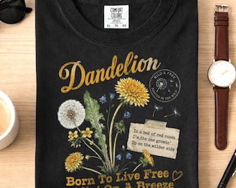 Dandelion Lyrics Comfort Colors Shirt, Country Music Fan Shirt for Fan, Retro Country Folk Music Lyric Tee, Song Inspired Graphic Tee