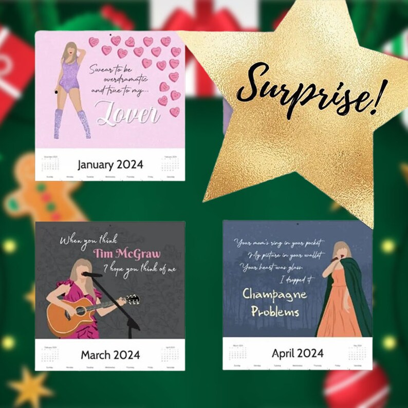 2024 Calendar Taylor Swift, the Eras Tour Calendar and Bookmark, Taylor