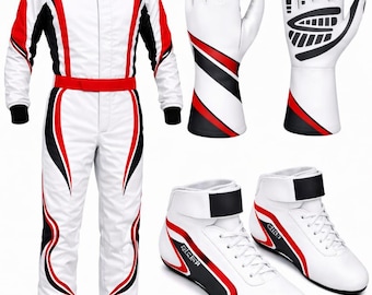 New 2026 Go Kart Racing Suit Complete Kart Kit Level 2 Shoes/Gloves with Balaclava Kids & Adults Karting Outfit | Complete Kit