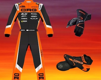 New 2026 Kart kit Go-Kart Race /Karting Suit Digital Printed One Piece Kart Racing complete kit & Balaclava Free Black