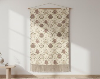 Vävd filt med vintagerosor och blommönster | Antik gobelängpläd, Shabby Chic Cottagecore