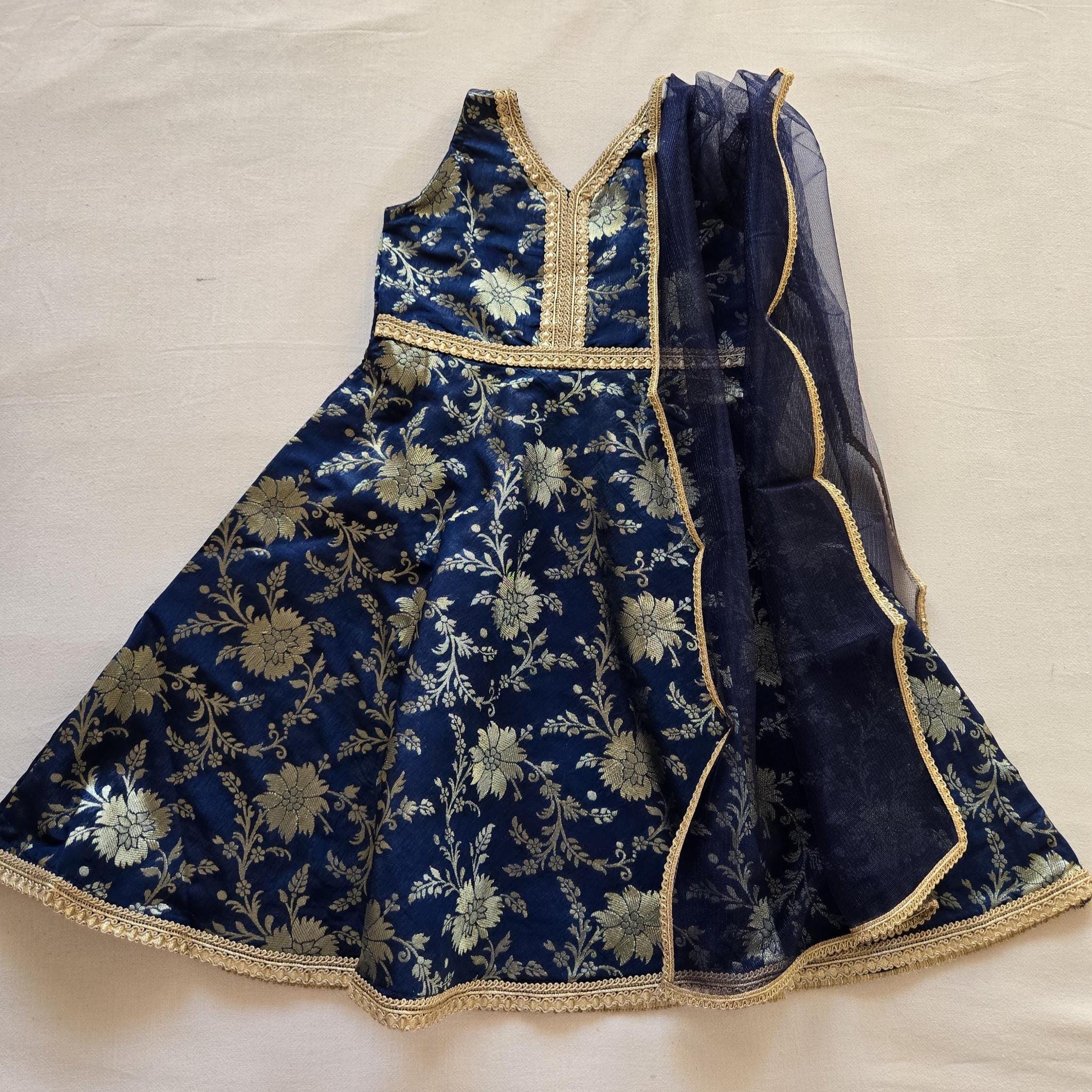 Navy Blue Indian Dress - Etsy