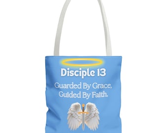 Disciple 13 Tote Bag | Angel Wings, Sword and Bible Designs, The FUN Collection
