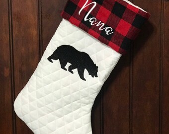 mama bear christmas stocking