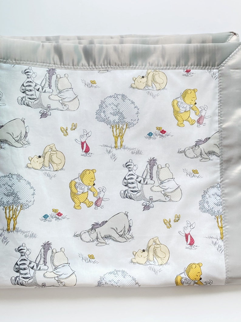 Baby Crib Quilt Blanket Made From Winnie the Pooh Fabric Etsy