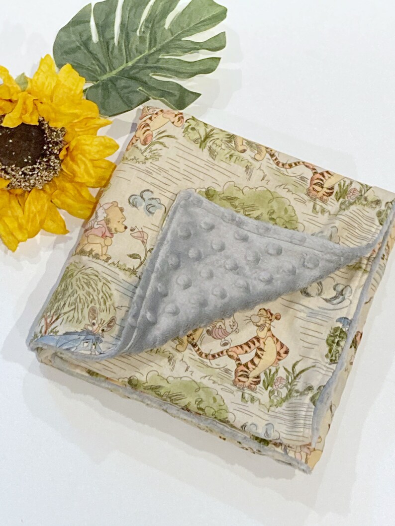 Baby Crib Blanket Made From Winnie the Pooh Fabric for Boy or Etsy